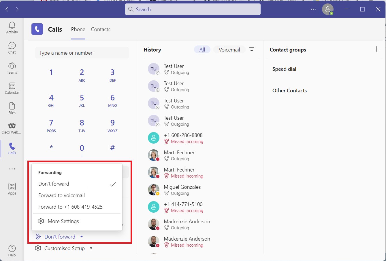 Call Forwarding with Teams Voice Help Center