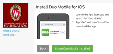 install duo mobile app